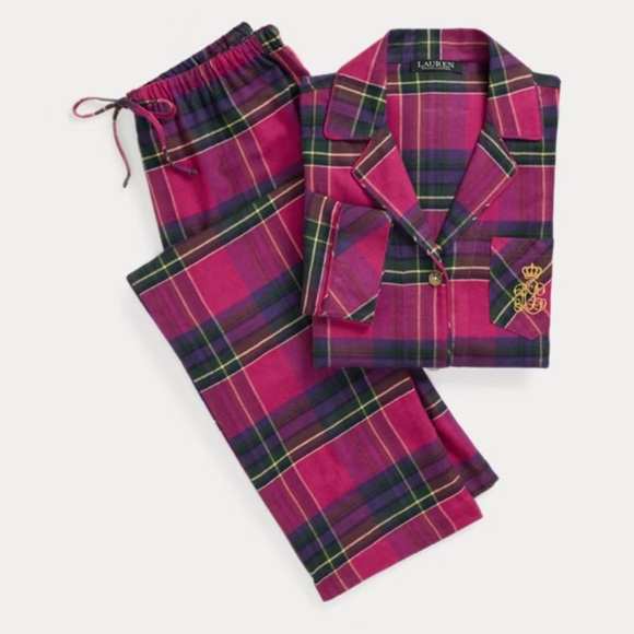 Ralph Lauren Other - RALPH LAUREN Black Label Plaid Flannel Pajamas Purple sz Small Women's